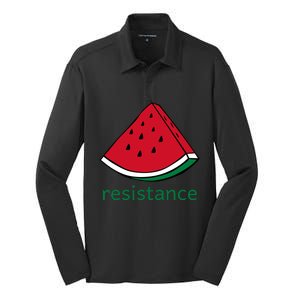 Resistance Watermelon Silk Touch Performance Long Sleeve Polo