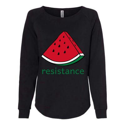 Resistance Watermelon Womens California Wash Sweatshirt