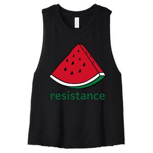 Resistance Watermelon Women's Racerback Cropped Tank