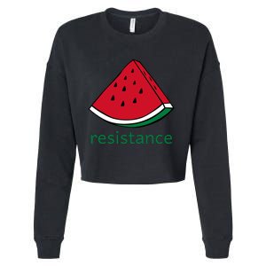 Resistance Watermelon Cropped Pullover Crew