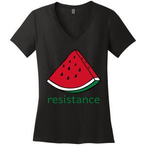 Resistance Watermelon Women's V-Neck T-Shirt