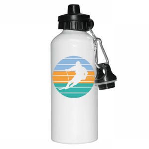 Retro Winter Sport Ice Skiing Skier Snow Shredding Slopes Cute Gift Aluminum Water Bottle