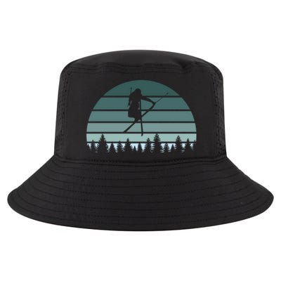 Retro Winter Sport Ice Skiing Skier Snow Shredding Slopes Meaningful Gift Cool Comfort Performance Bucket Hat