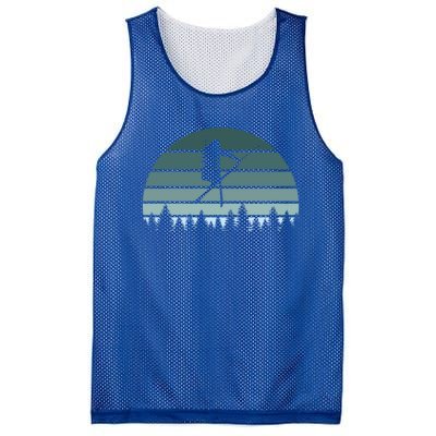 Retro Winter Sport Ice Skiing Skier Snow Shredding Slopes Meaningful Gift Mesh Reversible Basketball Jersey Tank