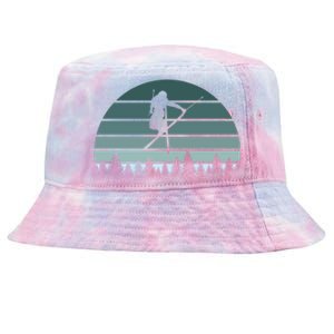 Retro Winter Sport Ice Skiing Skier Snow Shredding Slopes Meaningful Gift Tie-Dyed Bucket Hat