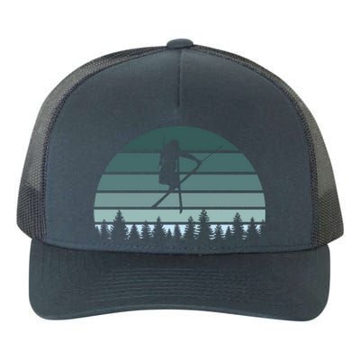 Retro Winter Sport Ice Skiing Skier Snow Shredding Slopes Meaningful Gift Yupoong Adult 5-Panel Trucker Hat