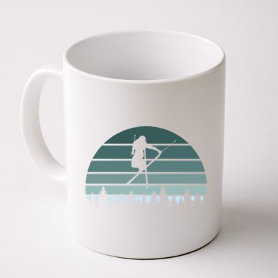 Retro Winter Sport Ice Skiing Skier Snow Shredding Slopes Meaningful Gift Coffee Mug