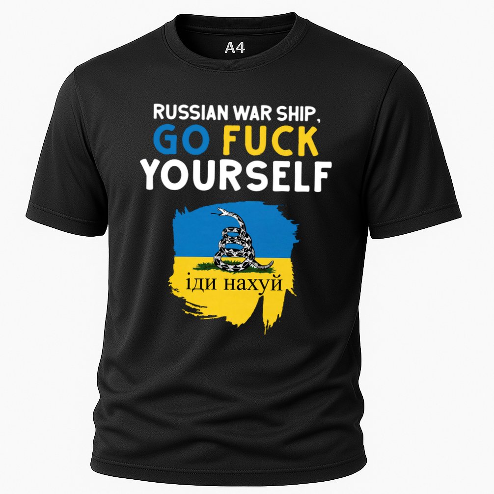 Russian War Ship Go Fuck Yourself Ukraine Cooling Performance Crew T-Shirt