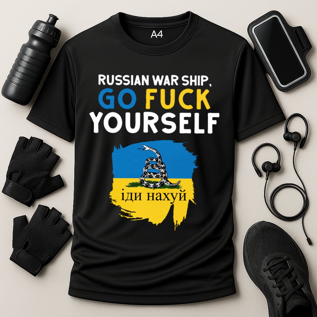 Russian War Ship Go Fuck Yourself Ukraine Cooling Performance Crew T-Shirt