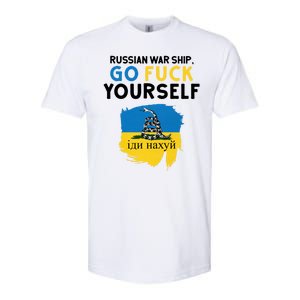 Russian War Ship Go Fuck Yourself Ukraine Softstyle CVC T-Shirt