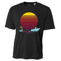 Retro Water Ski Lover Gift Waterski Love Gifts Skiing Cooling Performance Crew T-Shirt