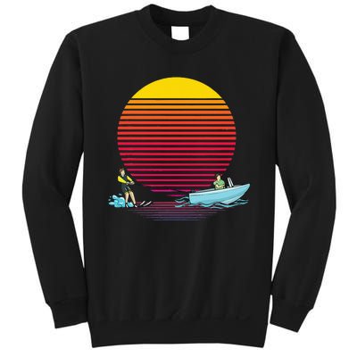 Retro Water Ski Lover Gift Waterski Love Gifts Skiing Sweatshirt