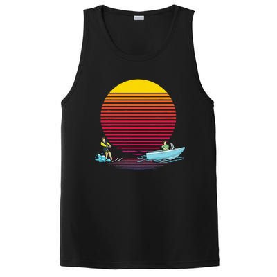 Retro Water Ski Lover Gift Waterski Love Gifts Skiing PosiCharge Competitor Tank