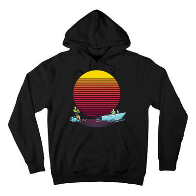 Retro Water Ski Lover Gift Waterski Love Gifts Skiing Tall Hoodie