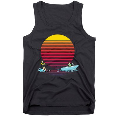 Retro Water Ski Lover Gift Waterski Love Gifts Skiing Tank Top