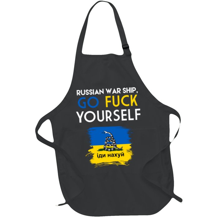 Russian War Ship Go Fuck Yourself Ukraine Apron