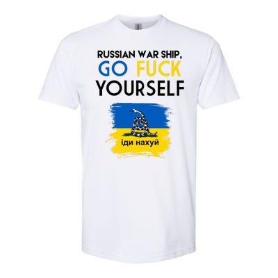 Russian War Ship Go Fuck Yourself Ukraine Softstyle CVC T-Shirt