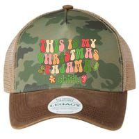 Retro Wavy Style Cookies Xmas This Is My Christmas Pajama Gift Legacy Tie Dye Trucker Hat