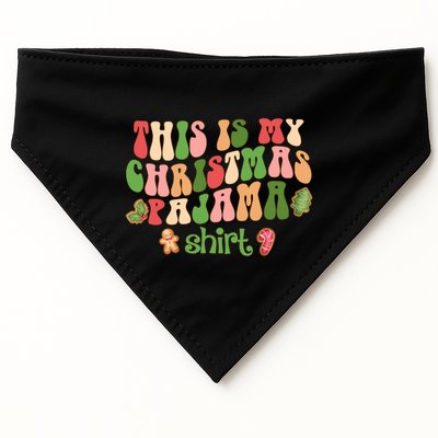 Retro Wavy Style Cookies Xmas This Is My Christmas Pajama Gift USA-Made Doggie Bandana