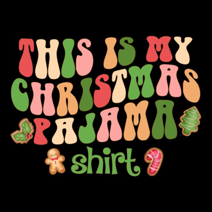 Retro Wavy Style Cookies Xmas This Is My Christmas Pajama Gift Flexfit Unipanel Trucker Cap