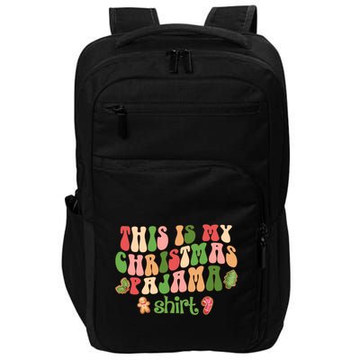 Retro Wavy Style Cookies Xmas This Is My Christmas Pajama Gift Impact Tech Backpack