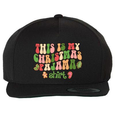 Retro Wavy Style Cookies Xmas This Is My Christmas Pajama Gift Wool Snapback Cap