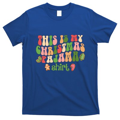 Retro Wavy Style Cookies Xmas This Is My Christmas Pajama Gift T-Shirt