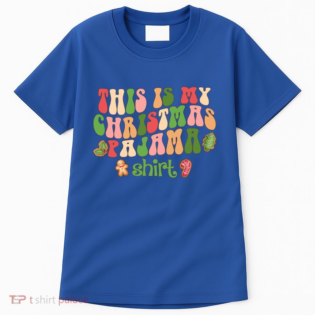 Retro Wavy Style Cookies Xmas This Is My Christmas Pajama Gift Tall T-Shirt