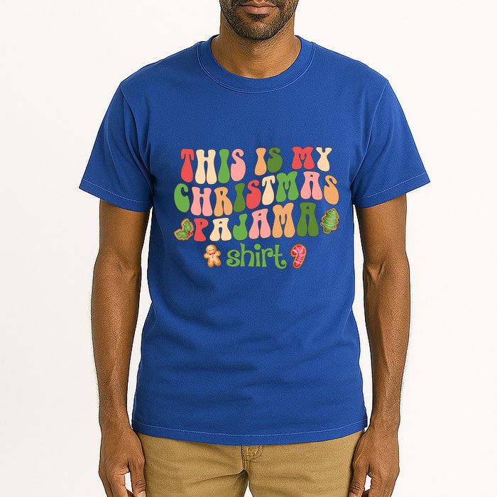 Retro Wavy Style Cookies Xmas This Is My Christmas Pajama Gift Tall T-Shirt