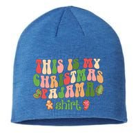 Retro Wavy Style Cookies Xmas This Is My Christmas Pajama Gift Sustainable Beanie