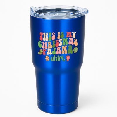 Retro Wavy Style Cookies Xmas This Is My Christmas Pajama Gift Tumbler