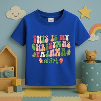 Retro Wavy Style Cookies Xmas This Is My Christmas Pajama Gift Toddler T-Shirt