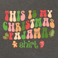 Retro Wavy Style Cookies Xmas This Is My Christmas Pajama Gift Cotton Canvas Backpack