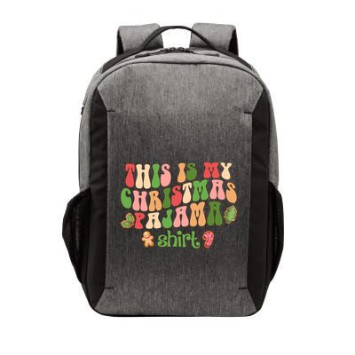 Retro Wavy Style Cookies Xmas This Is My Christmas Pajama Gift Vector Backpack