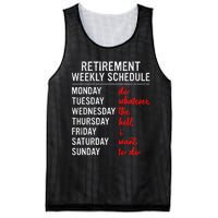 Retirement Weekly Schedule Retired Retiring Funny Retirement Mesh Reversible Basketball Jersey Tank