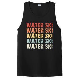 Retro Water Ski Lover Gift Waterski Love Funny Gift Skiing Gift PosiCharge Competitor Tank