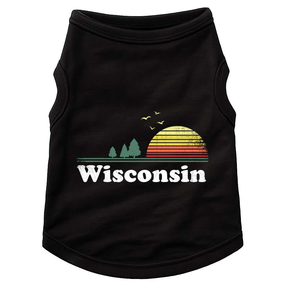 Retro Wisconsin State Park Wi Home Design Cute Gift Doggie Tank