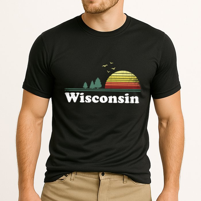 Retro Wisconsin State Park Wi Home Design Cute Gift Cooling Performance Crew T-Shirt
