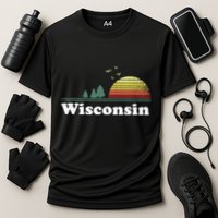 Retro Wisconsin State Park Wi Home Design Cute Gift Cooling Performance Crew T-Shirt