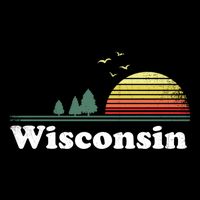 Retro Wisconsin State Park Wi Home Design Cute Gift Cooling Performance Crew T-Shirt