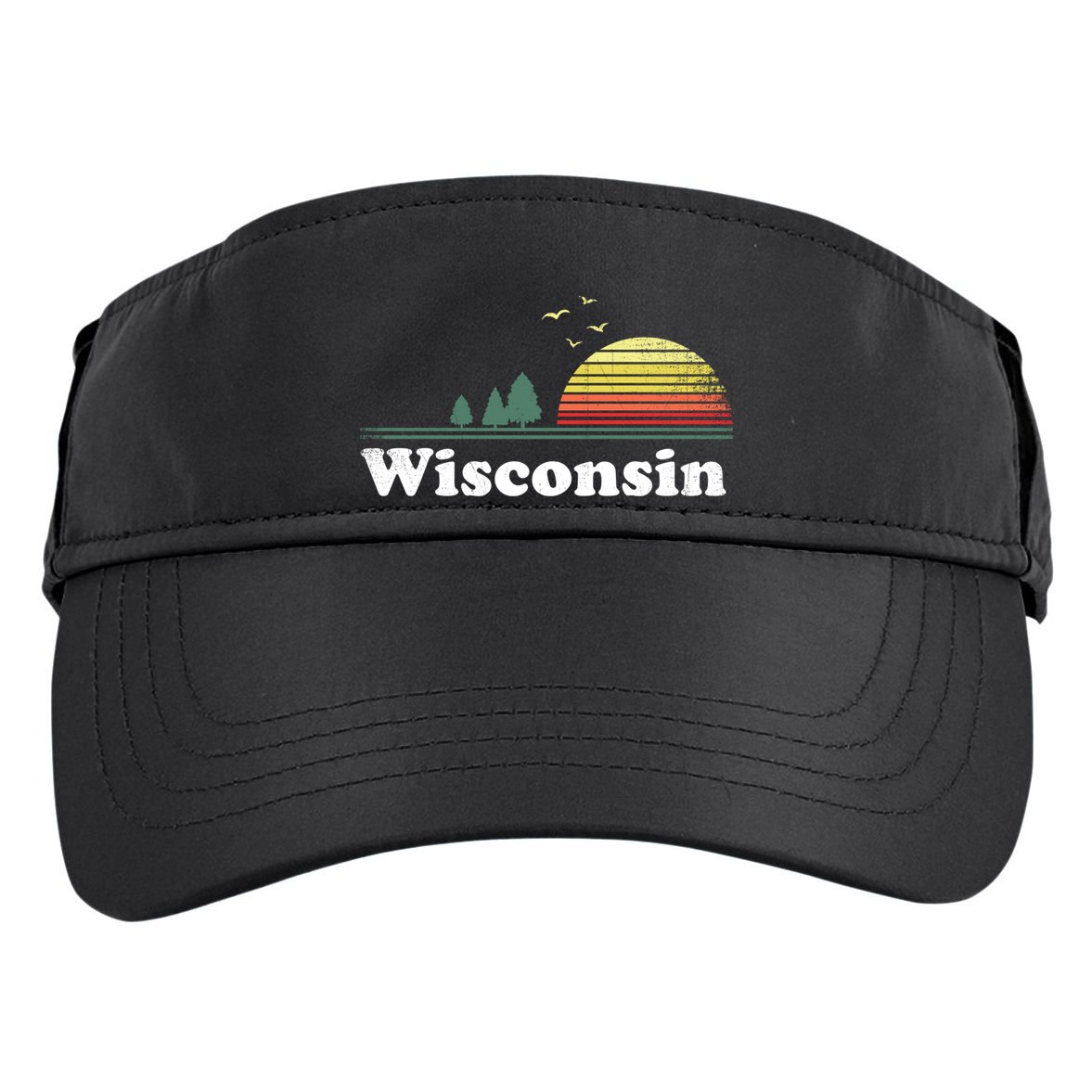 Retro Wisconsin State Park Wi Home Design Cute Gift Adult Drive Performance Visor
