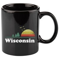 Retro Wisconsin State Park Wi Home Design Cute Gift 11oz C Handle Ceramic Mug