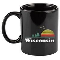 Retro Wisconsin State Park Wi Home Design Cute Gift 11oz C Handle Ceramic Mug
