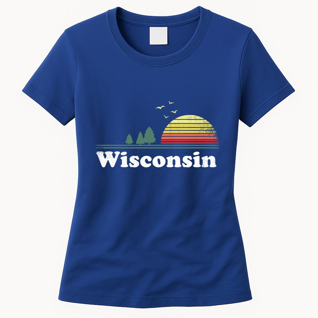 Retro Wisconsin State Park Wi Home Design Cute Gift Womens T-Shirt