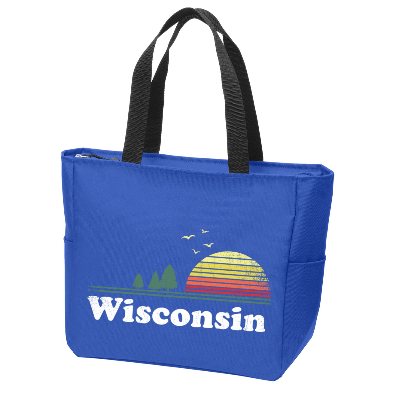 Retro Wisconsin State Park Wi Home Design Cute Gift Zip Tote Bag