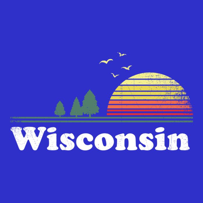 Retro Wisconsin State Park Wi Home Design Cute Gift Zip Tote Bag