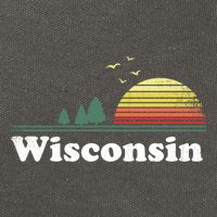 Retro Wisconsin State Park Wi Home Design Cute Gift Cotton Canvas Backpack