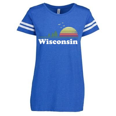 Retro Wisconsin State Park Wi Home Design Cute Gift Enza Ladies Jersey Football T-Shirt