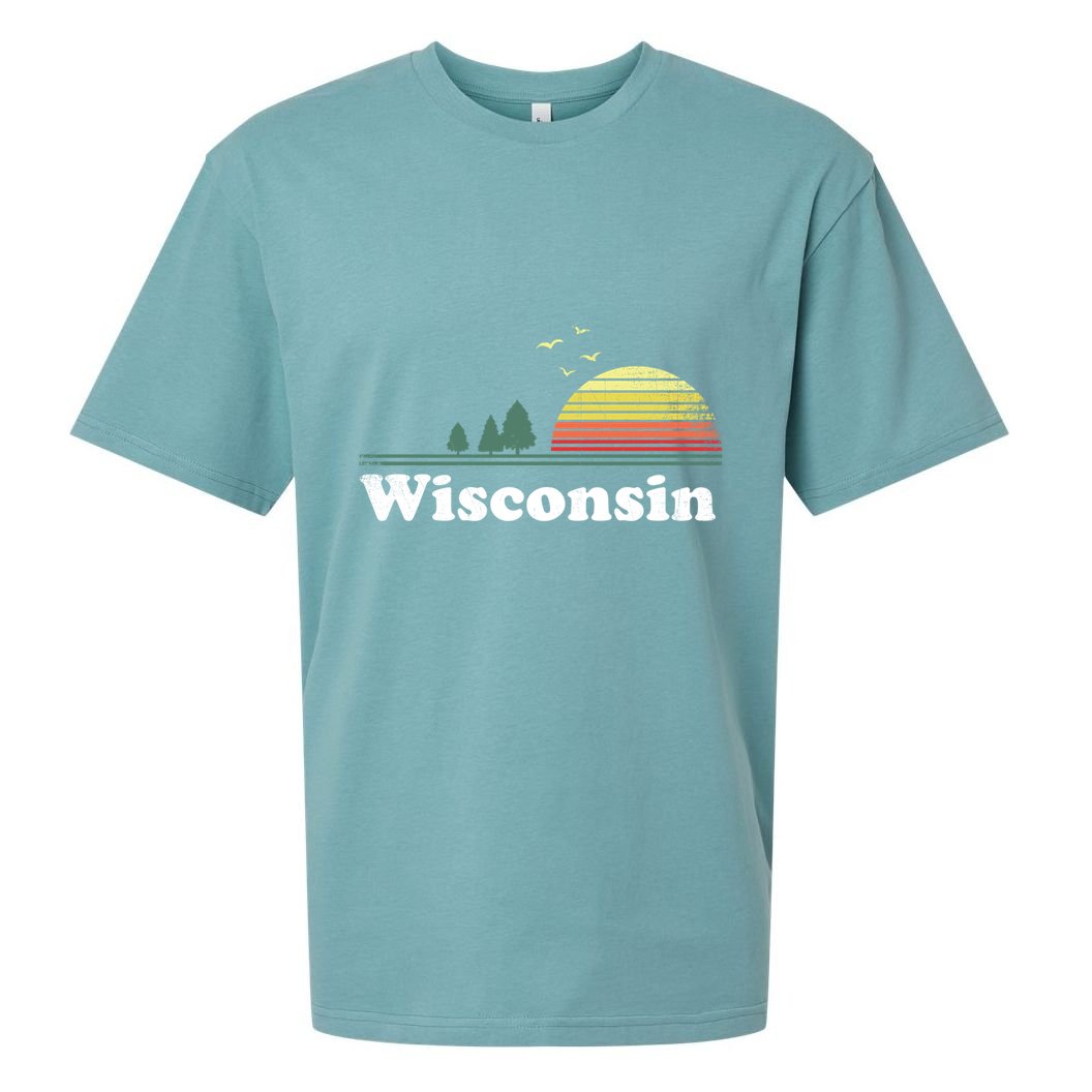 Retro Wisconsin State Park Wi Home Design Cute Gift Sueded Cloud Jersey T-Shirt