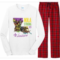 Retro We Stand Nola Strong New Orleans Traveling Lovers Long Sleeve Pajama Set